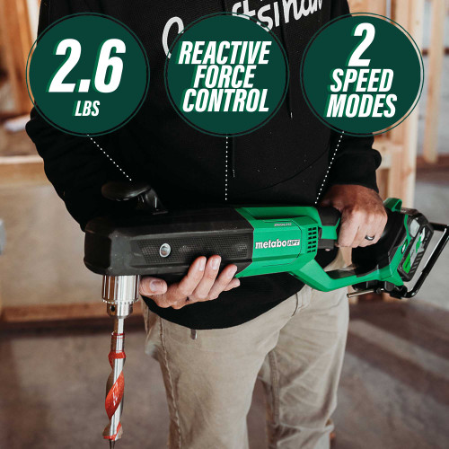 Metabo HPT D36DYAM - 36V MultiVolt Cordless 1/2" High Power Right Angle Drill Kit Metabo HPT D36DYA