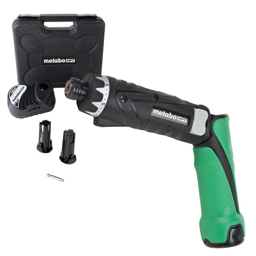 Metabo HPT DB3DL2M - 3.6V 1/4" Hex Drive Screwdriver, 1.5 Ah Li-Ion, 44 in/Lbs Torque, 2 Batteries