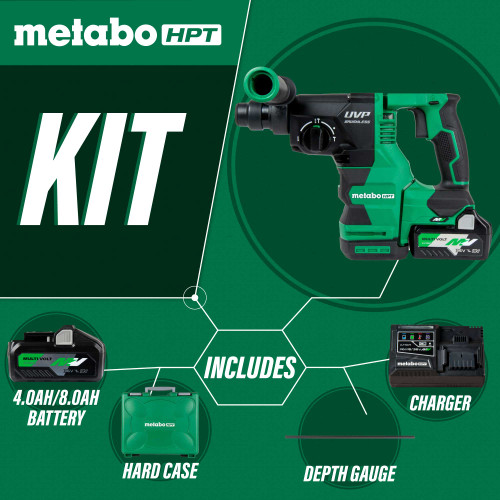 Metabo HPT DH3628DAM - 36V MultiVolt 1-1/8" SDS Plus Rotary Hammer w/ UVP