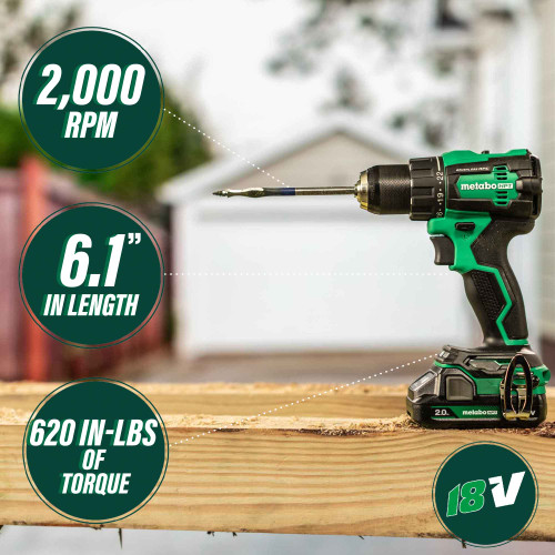 Metabo HPT DS18DEXM - 18V MultiVolt 1/2" Cordless Brushless Driver Drill Kit