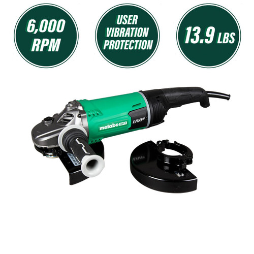 Metabo HPT G23SCY2M - 7"-9" 15 Amp Disc Grinder with User Vibration Protection (UVP)