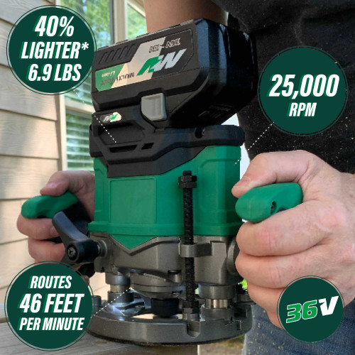 Metabo HPT M3612DAM - 36V Cordless 2-1/4 HP Plunge Router
