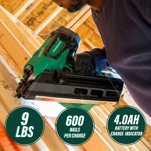 Metabo HPT NR1890DCSTM - 18V MultiVolt Cordless 3-1/2" Paper Tape Framing Nailer