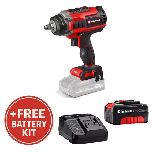 Einhell 4510071 - 18V Cordless 1/2" Cordless Impact Wrench  - Brushless Motor - IMPAXXO 18/400 (Tool Only)