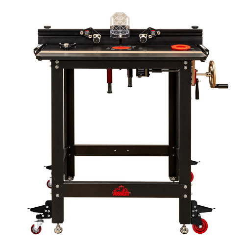 Full Ultimate Excel II router table package with fence and stand assembled