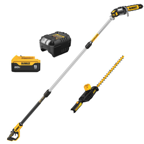 DEWALT DCKO86P1 - 20V MAX Cordless Pole Saw And Pole Hedge Trimmer Combo Kit