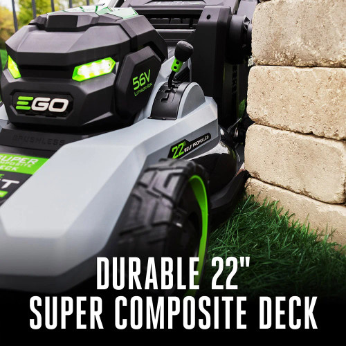 EGO LM2236SP - POWER+ 1000 Series Mower 22" Super Composite Deck with Select Cut and Touch Drive Self-Propelled, 10.0Ah Battery and 700W Turbo Charger