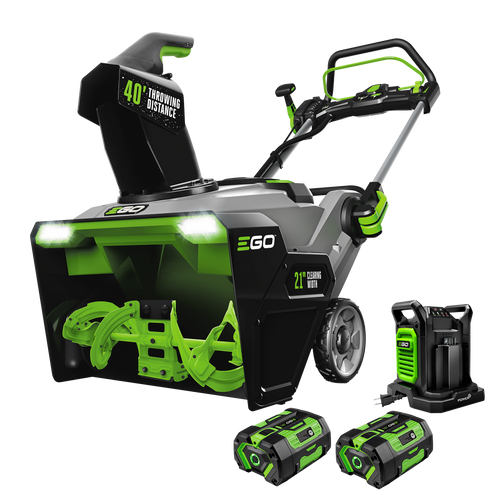 EGO SNT2114 - POWER+ Peak Power 21" Snow Blower with Steel Auger and 2 x 7.5Ah Batteries and Dual Port Charger