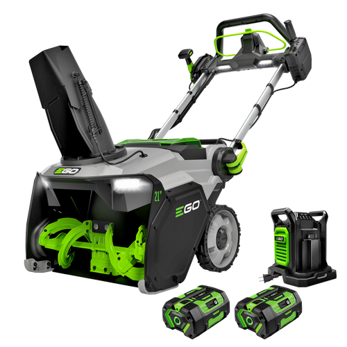 EGO SNT2134 - POWER+ 21" Single-Stage Snow Blower with Peak Power with 2 x 6.0Ah Batteries and Dual Port Charger