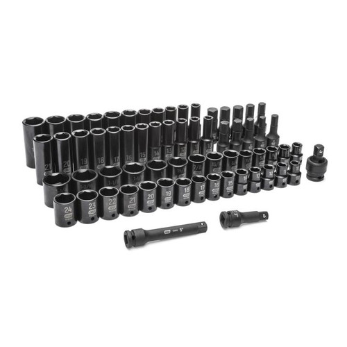 Gearwrench 89095 - 65 Piece 1/2" Drive 6 Point SAE/Metric Standard & Deep Master Impact Socket Set