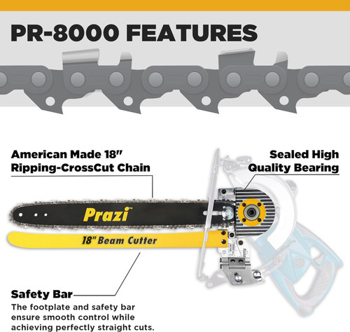 Prazi PR-8000 beam cutter features for timber framing and beam cutting