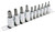 Jet 601801 - (SS1438-10TB) 10 PC 1/4" & 3/8" DR Tamperproof TORX Bit Socket Set