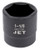 Jet 682160 - 1/2" DR x 1-7/8" Regular Impact Socket - 6 Point