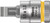 Wera 05003321001 - 8700 A Fl Zyklop Bit Socket With 1/4" Drive, Fl 1,0 X 5,5 X 28 Mm