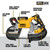 DEWALT DCS376P2 - 20V MAX XR Dual Switch Deep Cut Bandsaw (5.0Ah) W/ 2 Batteries And Kit Box