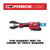 Milwaukee 2678-22BG - M18 FORCE LOGIC 6T Utility Crimping Kit with D3 Grooves and Fixed BG Die