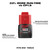 Milwaukee M12 graphic showing 2.0ah battery runtime over 1.5ah runtime