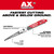 Milwaukee 48-00-5232 - SAWZALL Blade - 9" 3 TPI The AX with Carbide Teeth for Pruning & Clean Wood  1 PK