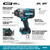 Makita TW002GZ - 40V Max XGT Brushless 1/2" High Torque Impact Wrench, Tool Only