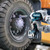 Makita impact wrench removing truck wheel lug nuts