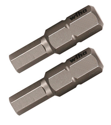 Wiha 71368 Sechskant-Einsatz Bit 7/32 Zoll, 25 Mm, 2er Pack, Made In Germany