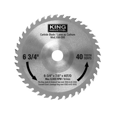 King Canada KW-098 - Replacement Carbide Blade For Kc-8363