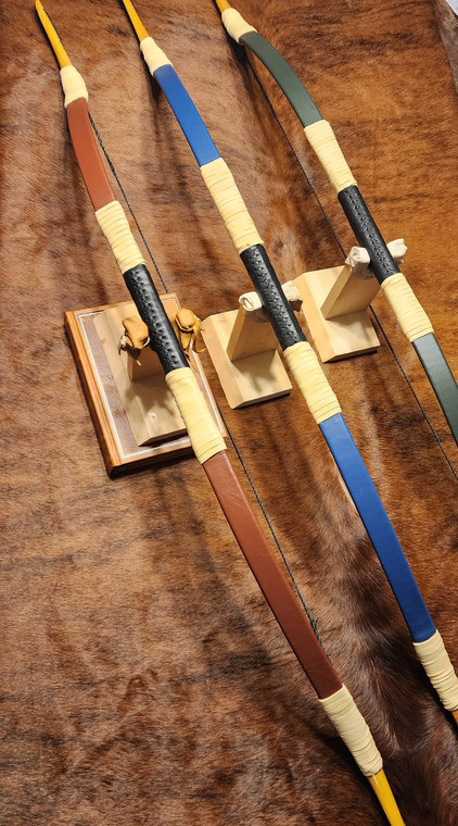 Three colors: Rust, Forest Green, and Blue