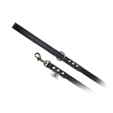 Buddy Belt Pebble Accent Leash Leather - Nylon Black