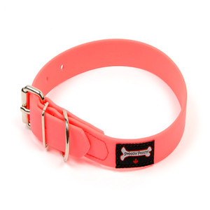 Smoochy Poochy Waterproof Collar- Hot Pink (Leather Alternative Material) Smoochy Poochy Waterproof Collar- Hot Pink (Leather Alternative Material)