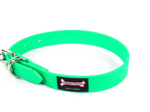 Smoochy Poochy Waterproof Collar - Green Apple  (Leather Alternative Material)