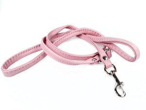 Sit Up "n" Beg Deerskin Leash - Pale Pink Sit Up "n" Beg Deerskin Leash - Pale Pink