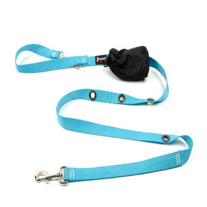 Smoochy Poochy Nylon Hands-Free Leash - Turquoise Smoochy Poochy Nylon Hands-Free Leash - Turquoise