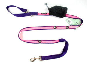 Smoochy Poochy 2Tone Hands-Free Leash -- Purple Hot Pink Smoochy Poochy 2Tone Hands-Free Leash -- Purple Hot Pink