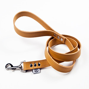 Buddy Belt Classical Smooth All Leather Leash - Caramel Buddy Belt Classical Smooth All Leather Leash - Caramel