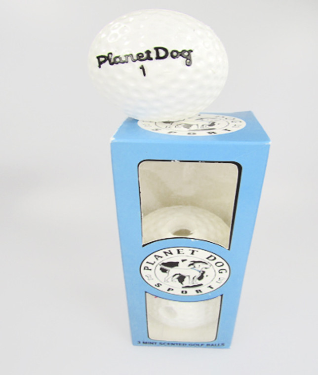 Planet Dog 3 Mint Scented Golf Ball Chewtoys