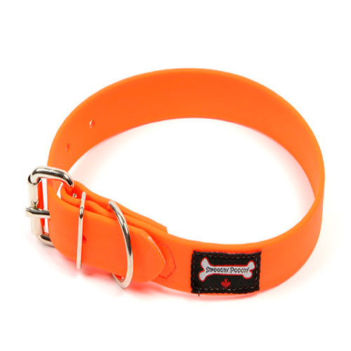 Smoochy Poochy Waterproof  Collar - Orange (Leather Alternative Material)