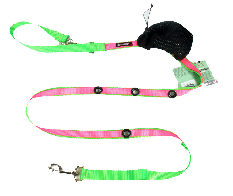 Smoochy Poochy 2Tone Hands-Free Leash - Apple Hot Pink