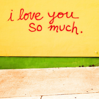 This popular mural sits outside of Jos Coffee on Congress Ave. in Austin. The mural was born after a love spat between the couple who own the popular coffee shop, prompting its creation as a peace offering.