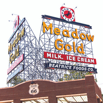 Written in retro font, this historic sign has been a Tulsa and Route 66 icon since the 1930's. The logo itself, however, represents the pride this dairy company has in its excellent quality as its products are sold all throughout the region in forms of ice cream, milk, cheese, and butter.