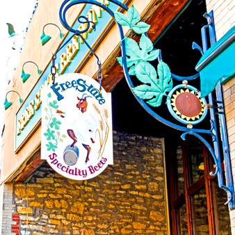 <p>In 1989, Free State Brewing Company became the first legal brewery in Kansas in over 100 years.<p><p>Click &lsquo;Choose a Product&rsquo; above to get this image hand printed on a ceramic 4x4 custom coaster, cutting board, magnet, ceramic trivet, ornament, dog tag or canvas.</p>
