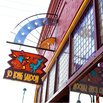 <p>If you're looking for a local restaurant in Manhattan, KS Aggieville make sure you check out the So Long Saloon!<p><p>Click &lsquo;Choose a Product&rsquo; above to get this image hand printed on a ceramic 4x4 custom coaster, cutting board, magnet, ceramic trivet, ornament, dog tag or canvas.</p>