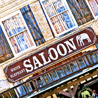 One of Fort WorthÂs most legendary drinkingÂ establishments, the White Elephant Saloon is owned by celebrity Fort Worth chef & TVÂ personality, Tim Love. In a 19th-century building, this  watering hole with Wild West dÃ cor features live music nightly and a dance floor.