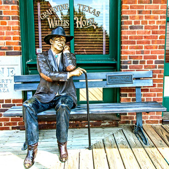 The Sidewalk Judge is dedicated to a series of elder men who spent hours in the center of Grapevine and would give advice to passers-by though it wasnt always asked for.