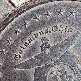 Columbus Star Manhole in Columbus, Ohio