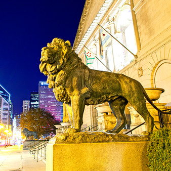 Lion Statue in Chicago, Illinois