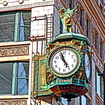 Father Time Clock in Chicago, Illinois