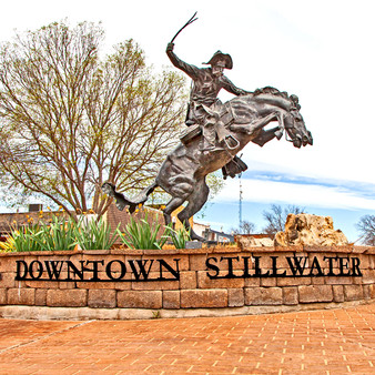 Bronco Buster Statue in Stillwater, Oklahoma