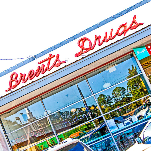 Brent's Drugs is a classic drug store soda fountain from 1946, still serving ice cream favorites & diner comfort foods. Brent's Drugs is a classic drug store soda fountain from 1946, still serving ice cream favorites & diner comfort foods.