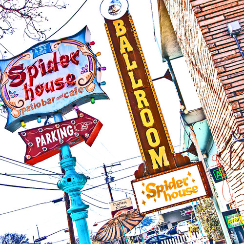 From its legacy in the historical neighborhood to its small coffee-shop beginnings, Spider House continues to be a treasure of the community. While the city itself may have changed over the past 20 years, Spider House remains as the go-to place for anyone to get their fix on all things creative and Austin. From its legacy in the historical neighborhood to its small coffee-shop beginnings, Spider House continues to be a treasure of the community. While the city itself may have changed over the past 20 years, Spider House remains as the go-to place for anyone to get their fix on all things creative and Austin.