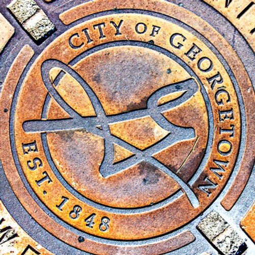 This manhole cover can be found in Georgetown, Texas. This manhole cover can be found in Georgetown, Texas.